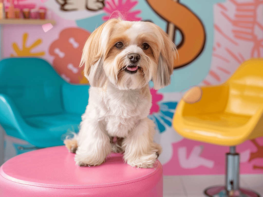 calculating tip at a grooming salon