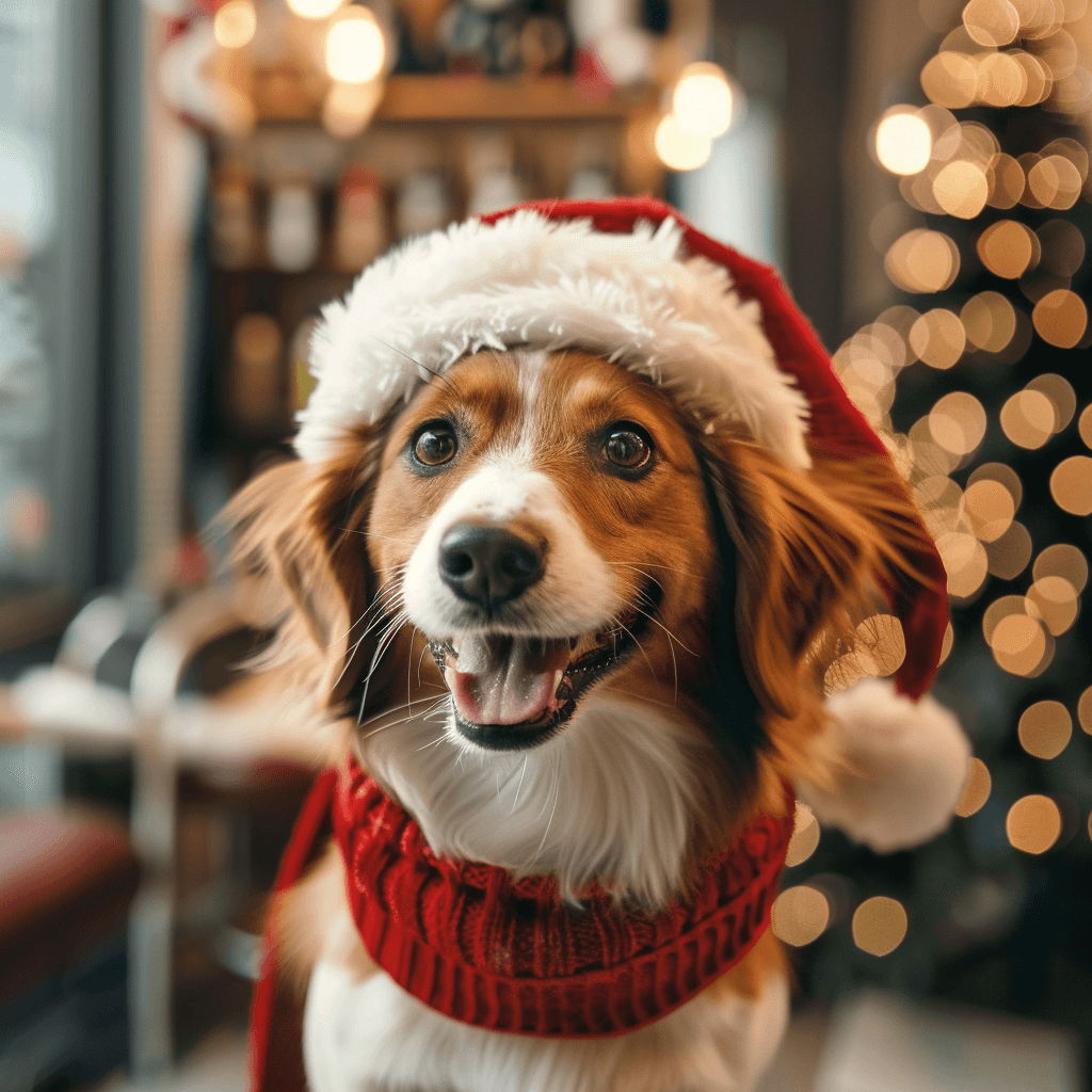 dog grooming at christmas